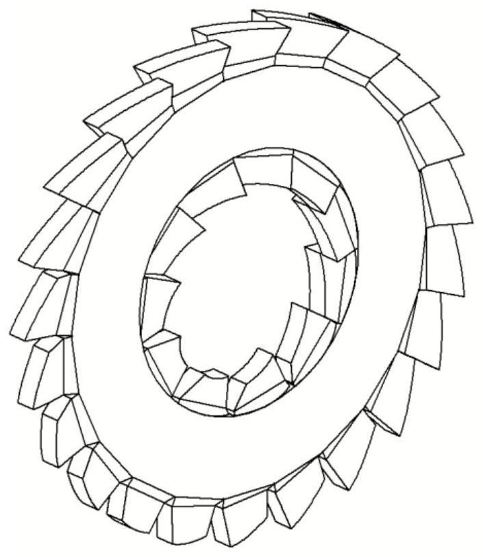 Continuous stamping die for inner and outer sawtooth locking washers