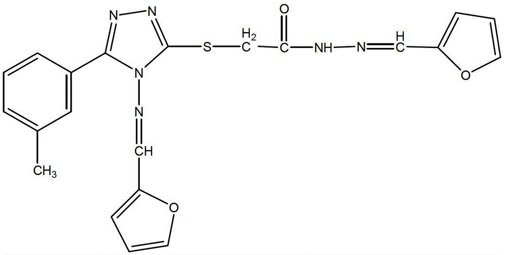 Application of acethydrazide type compound containing furan nitrogen heterocycle and being used as corrosion inhibitor