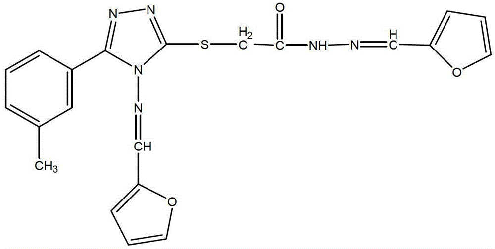 Application of acethydrazide type compound containing furan nitrogen heterocycle and being used as corrosion inhibitor