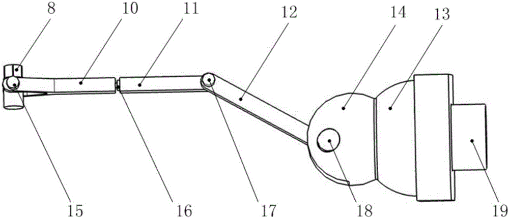 Auxiliary mechanism for master and slave attitude control and control method