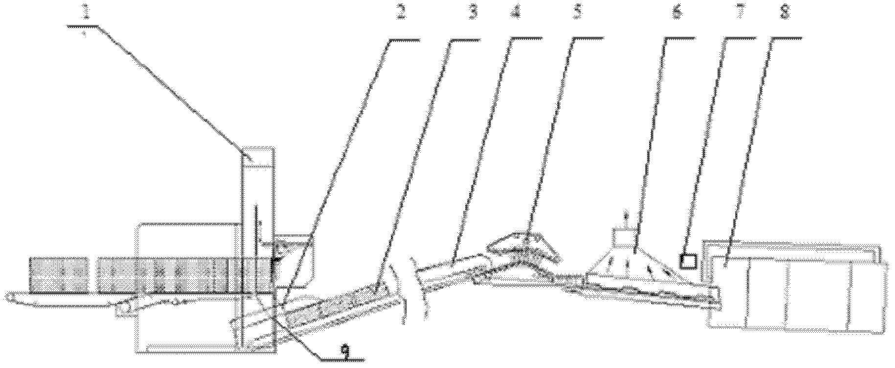 Tobacco piece scattering regionalization dampening system and process