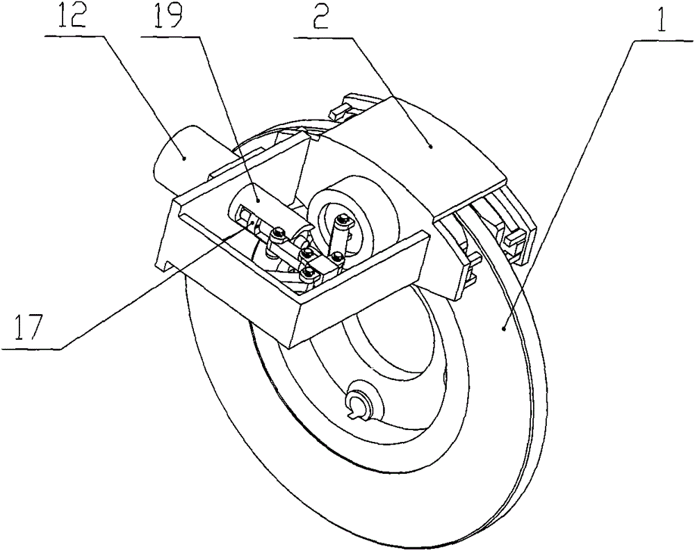 A toggle lever booster type electromechanical brake