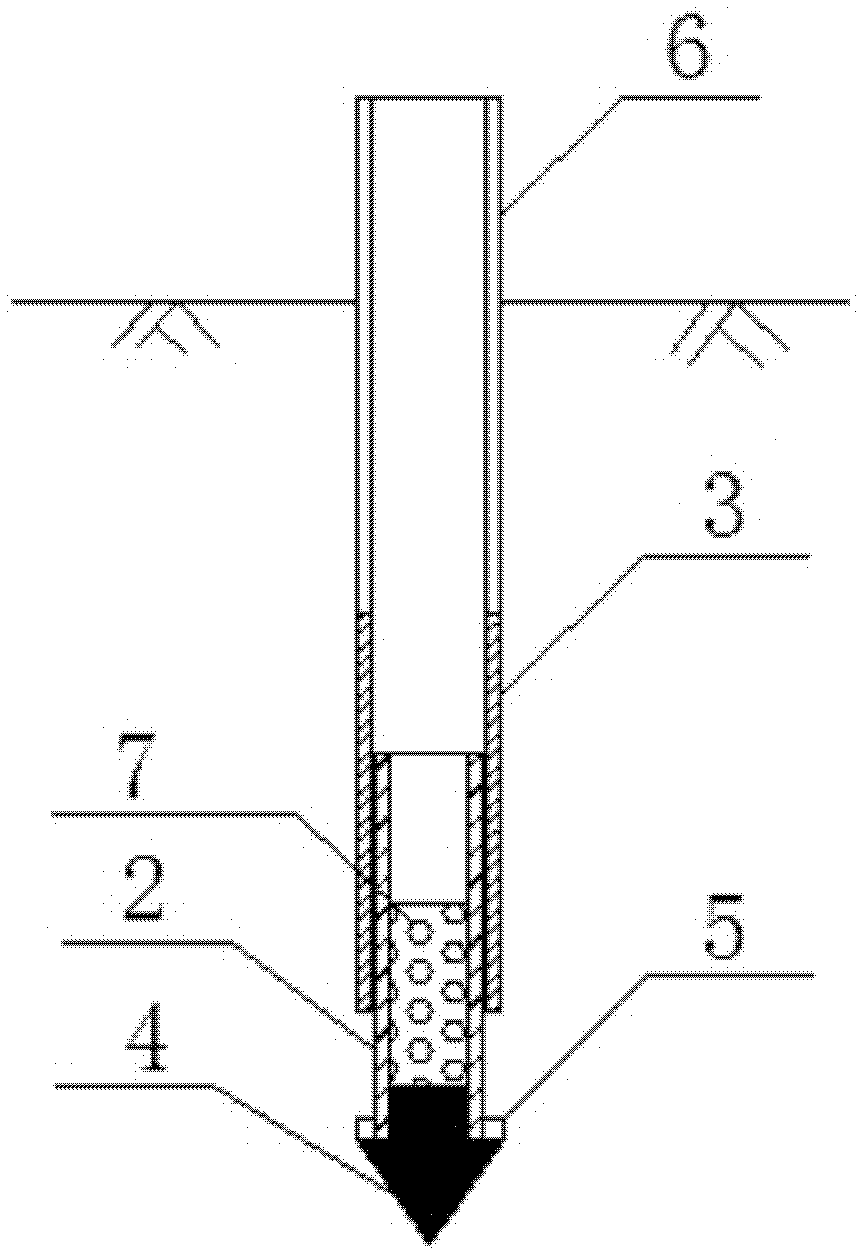 Penetrating-stretching type pore water pressure measurement device and measurement method thereof