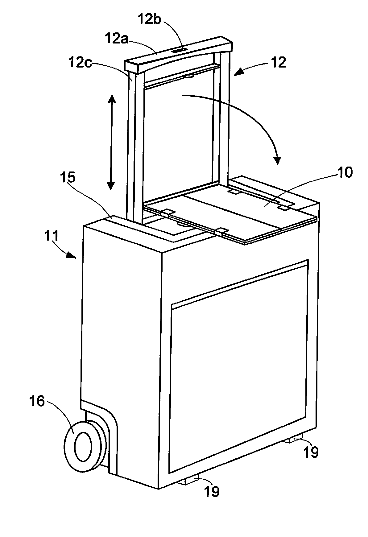 Multi-Function Work Surface for Roll-Along Suitcases