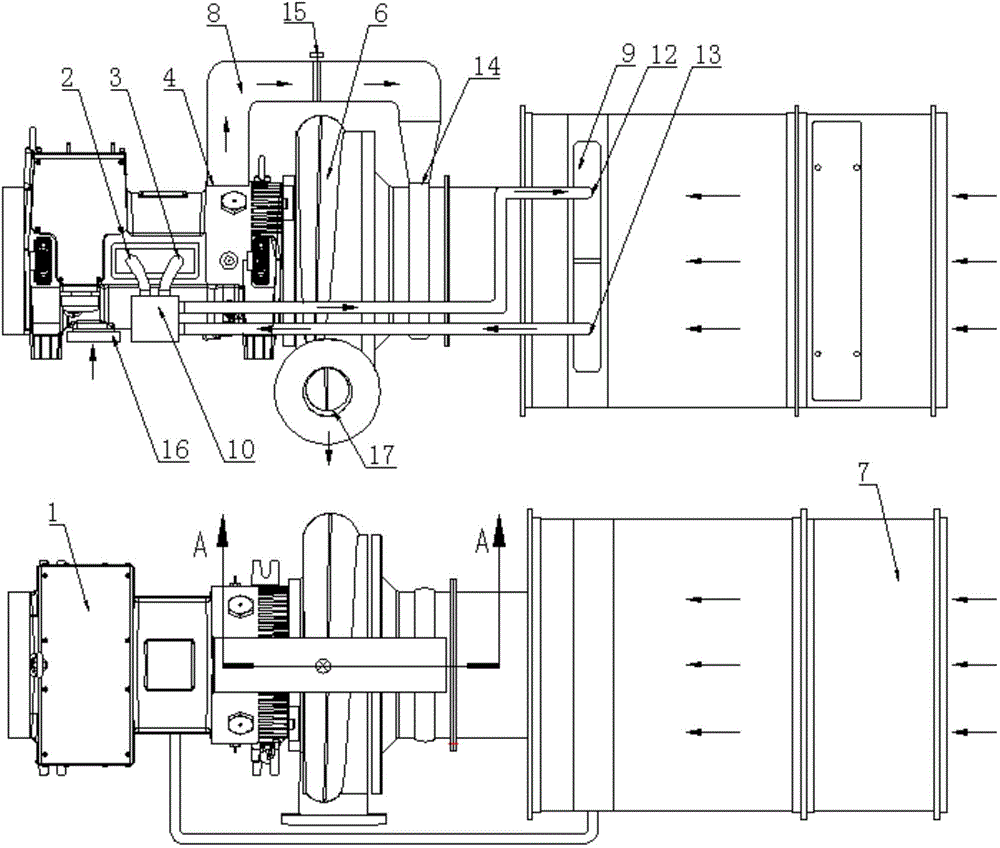 Integrated heat dissipation type motor system