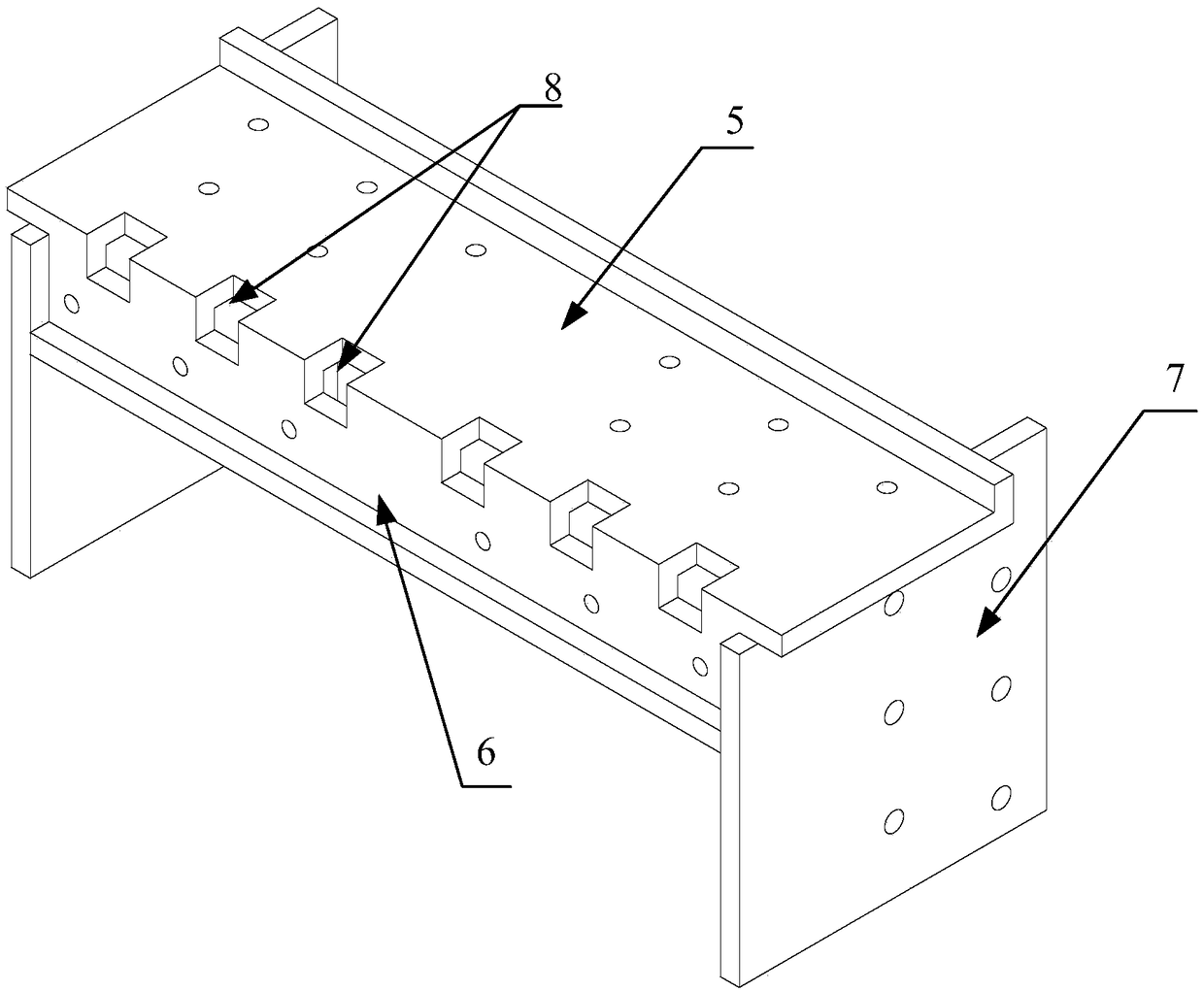Rail beam seam plate, a seat module thereof and a rail beam seam device