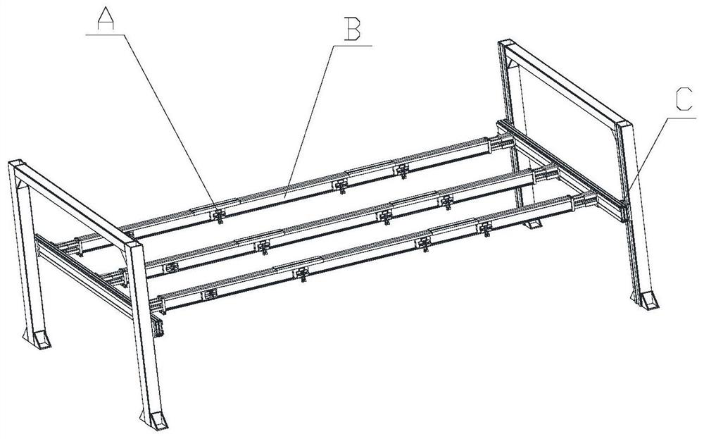 An automatic planting device that can adjust the distance between multiple rows of transplanting