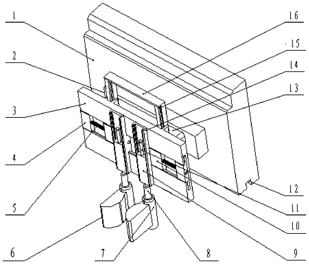 An automatic planting device that can adjust the distance between multiple rows of transplanting