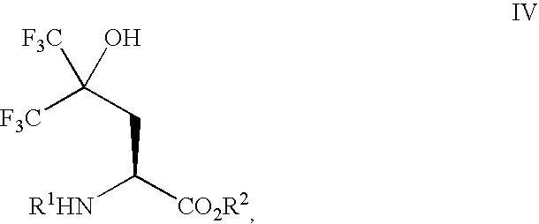 Process for preparing single enantiomers of 5,5,5,5',5',5'-hexafluoroleucine and protected analogs