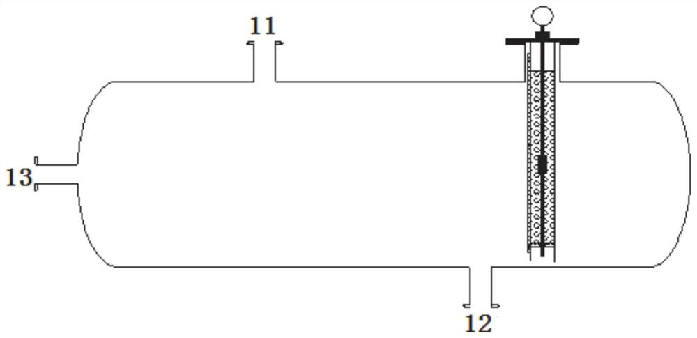 Ethyl acetate phase splitter liquid level meter and ethyl acetate phase splitter