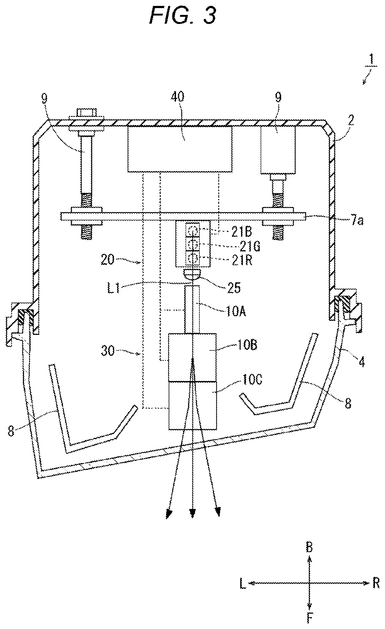 Vehicle lamp with acousto-optic device