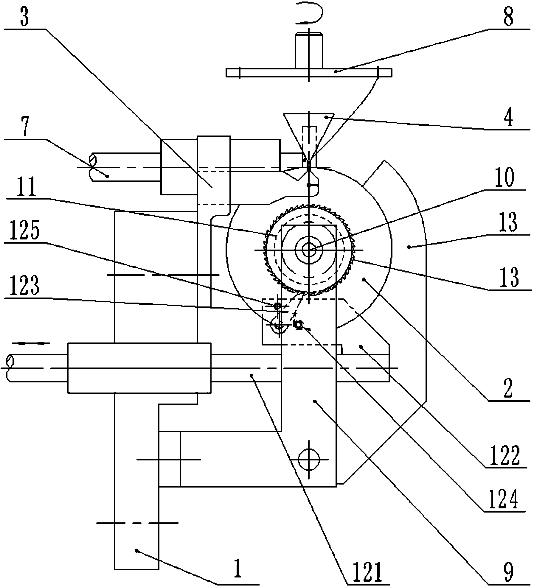 Wool and yarn cutting device for chenille machine