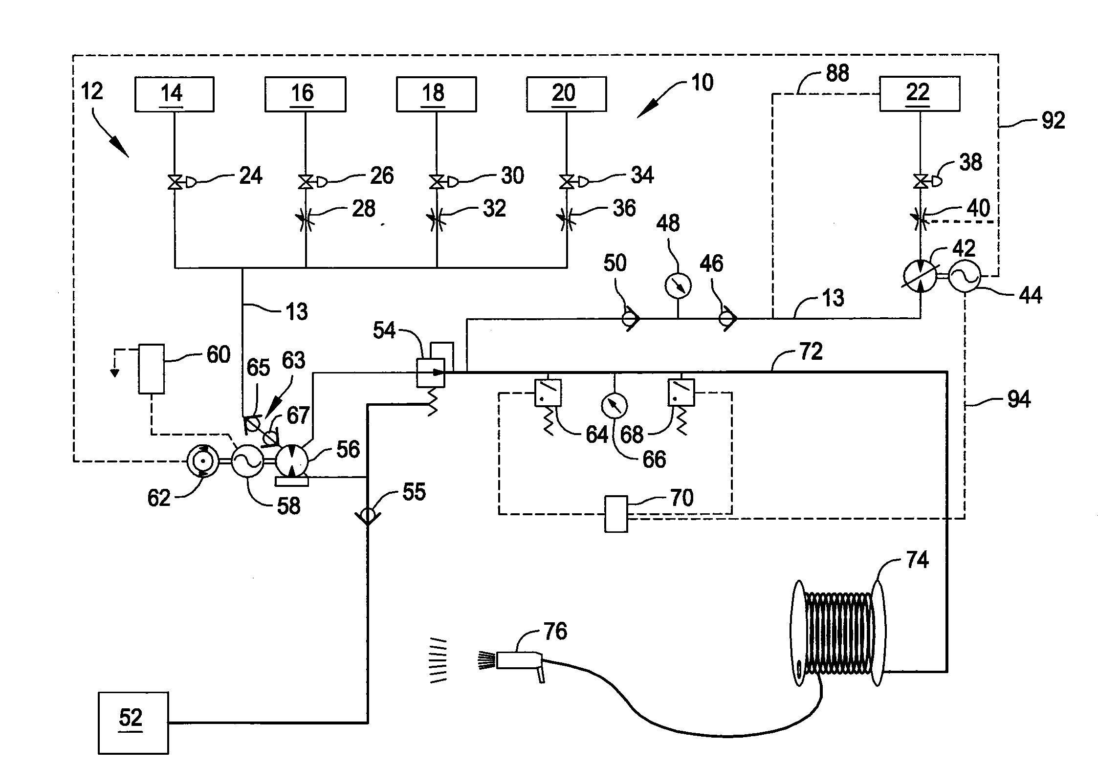 Method and System for Diluting Multiple Chemical Concentrates and Dispersing Resultant Solutions Utilizing a Single Portable Source