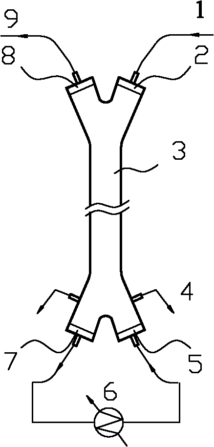 Multiple-effect membrane distillation method with high-efficiency inner heat recovering function