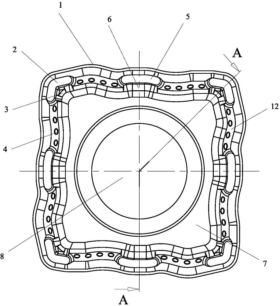 Special blade for laying drilling of four fist-shaped edges