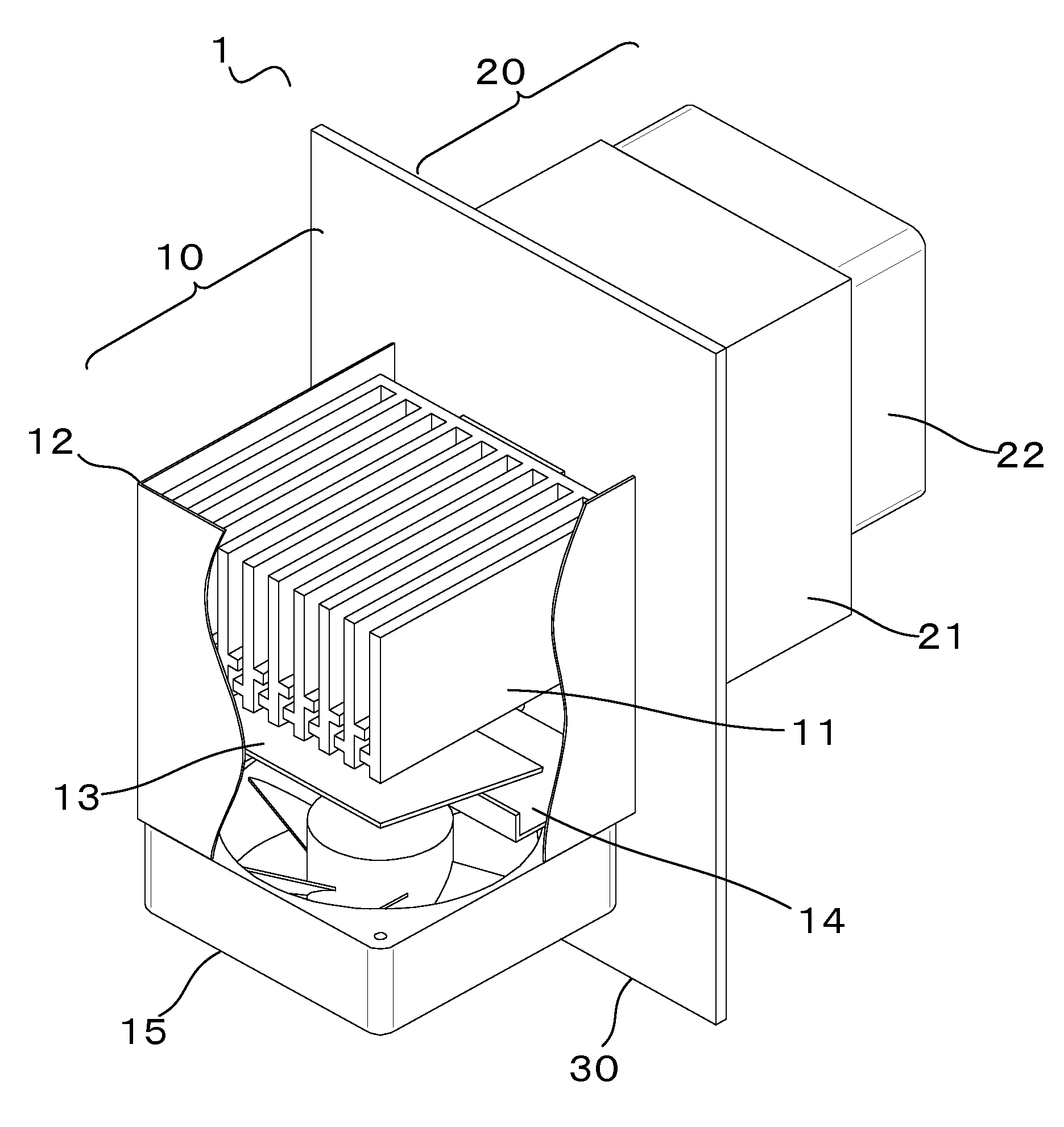 Control panel cooling device for machine tool