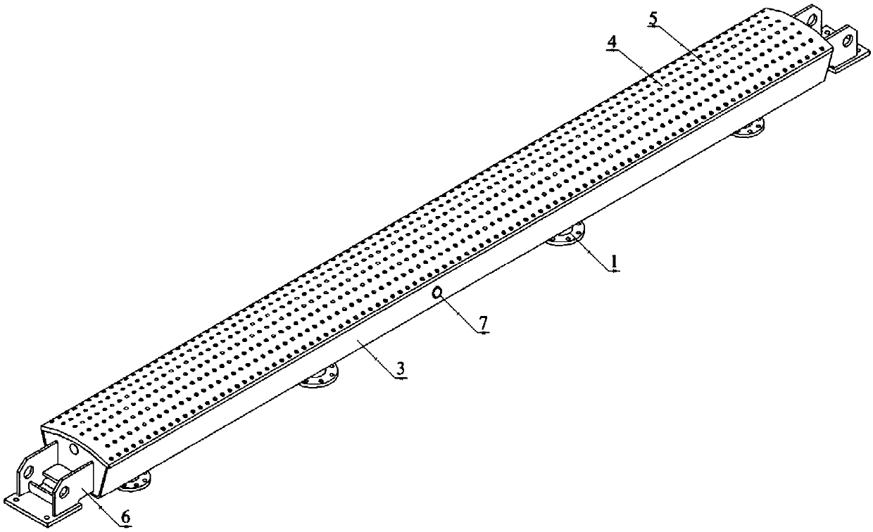 A curved multi-angle array jet nozzle and its application