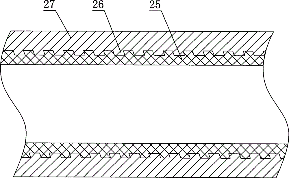 A production process of composite cable guide with thread groove