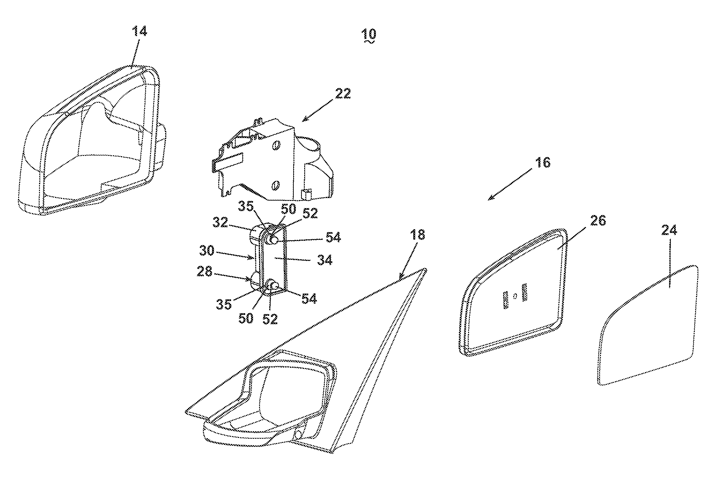 Vehicular mirror with slip clutch for jack screw actuator