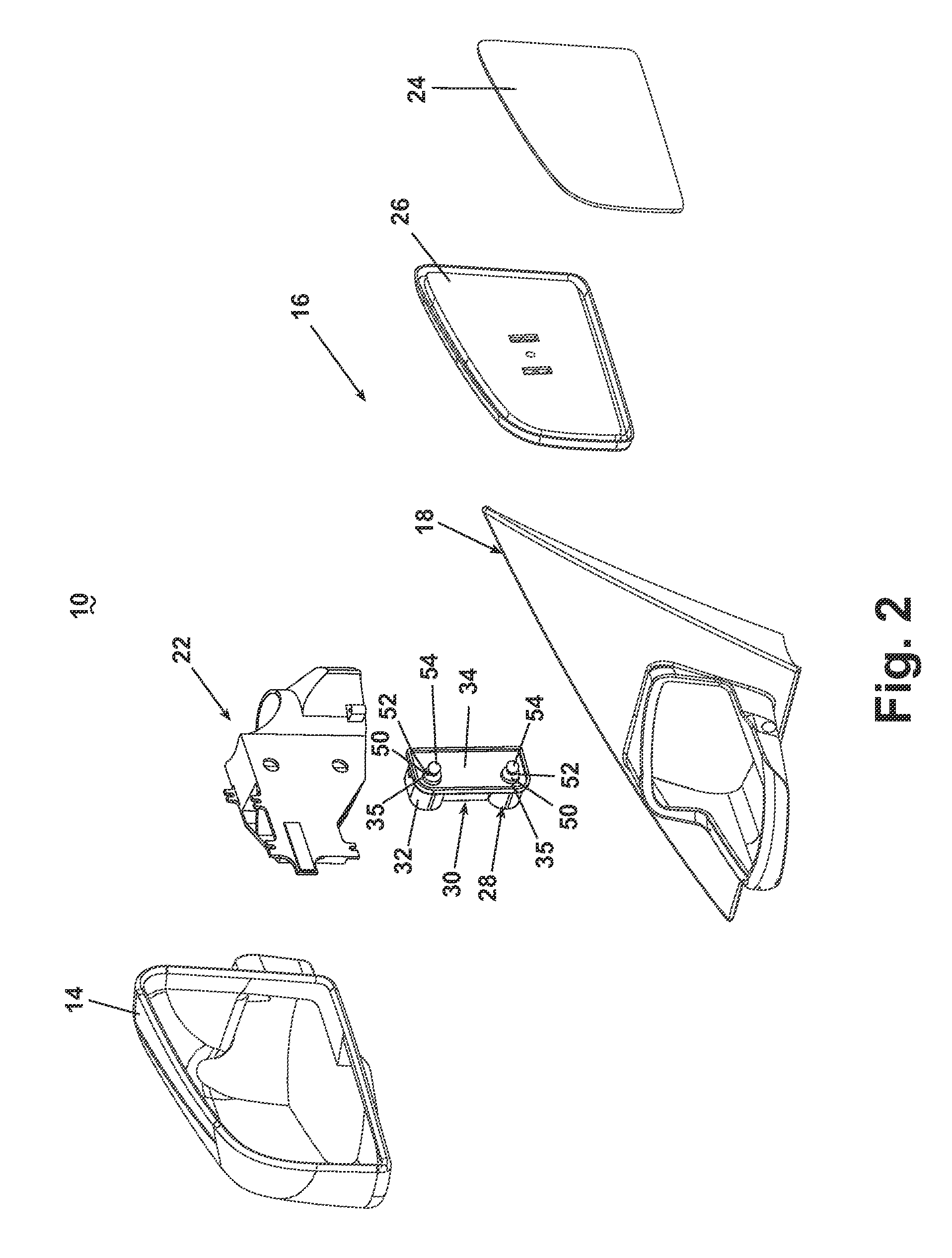 Vehicular mirror with slip clutch for jack screw actuator