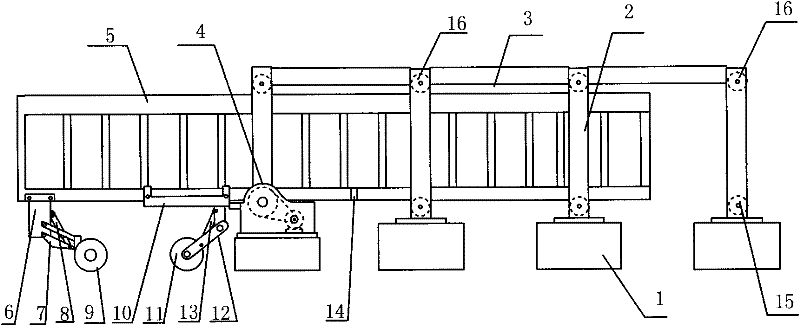 Trackless motor-driven door supported and guided through truckles