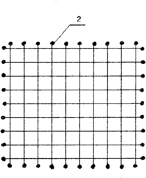 Net soft connection processing method for connection between square-mesh metal woven meshes for cage