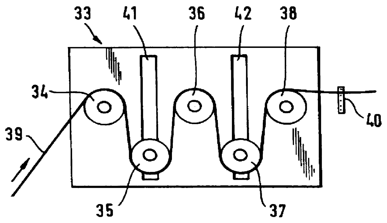 Device for manufacturing a composite yarn