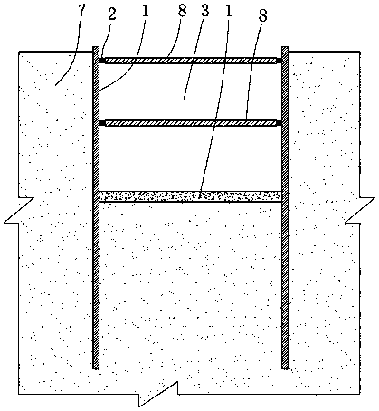 Steel plate pile surrounding purlin support system and foundation pit construction method adopting support system