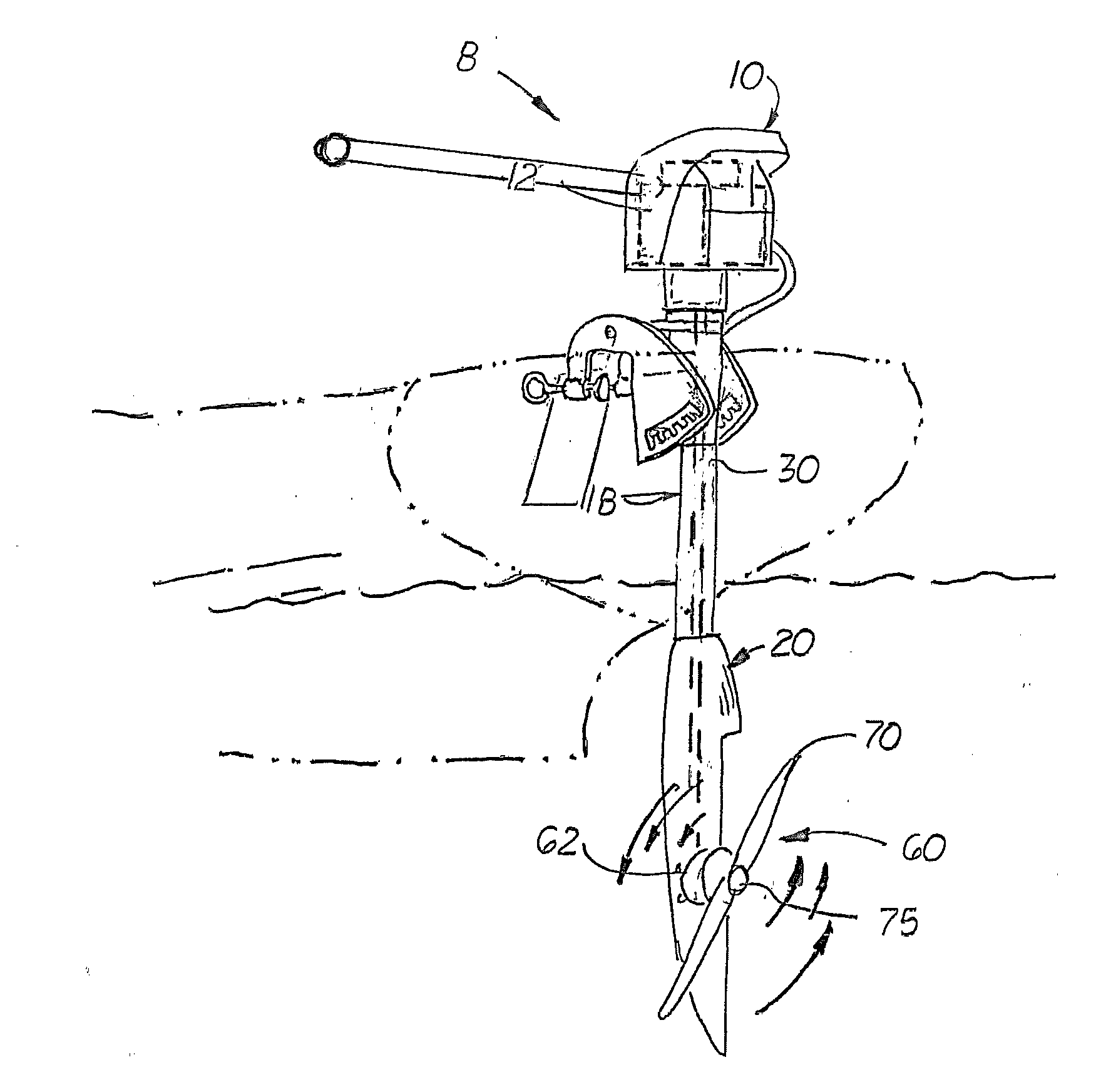 Electric Outboard Motor Transom Clamping System