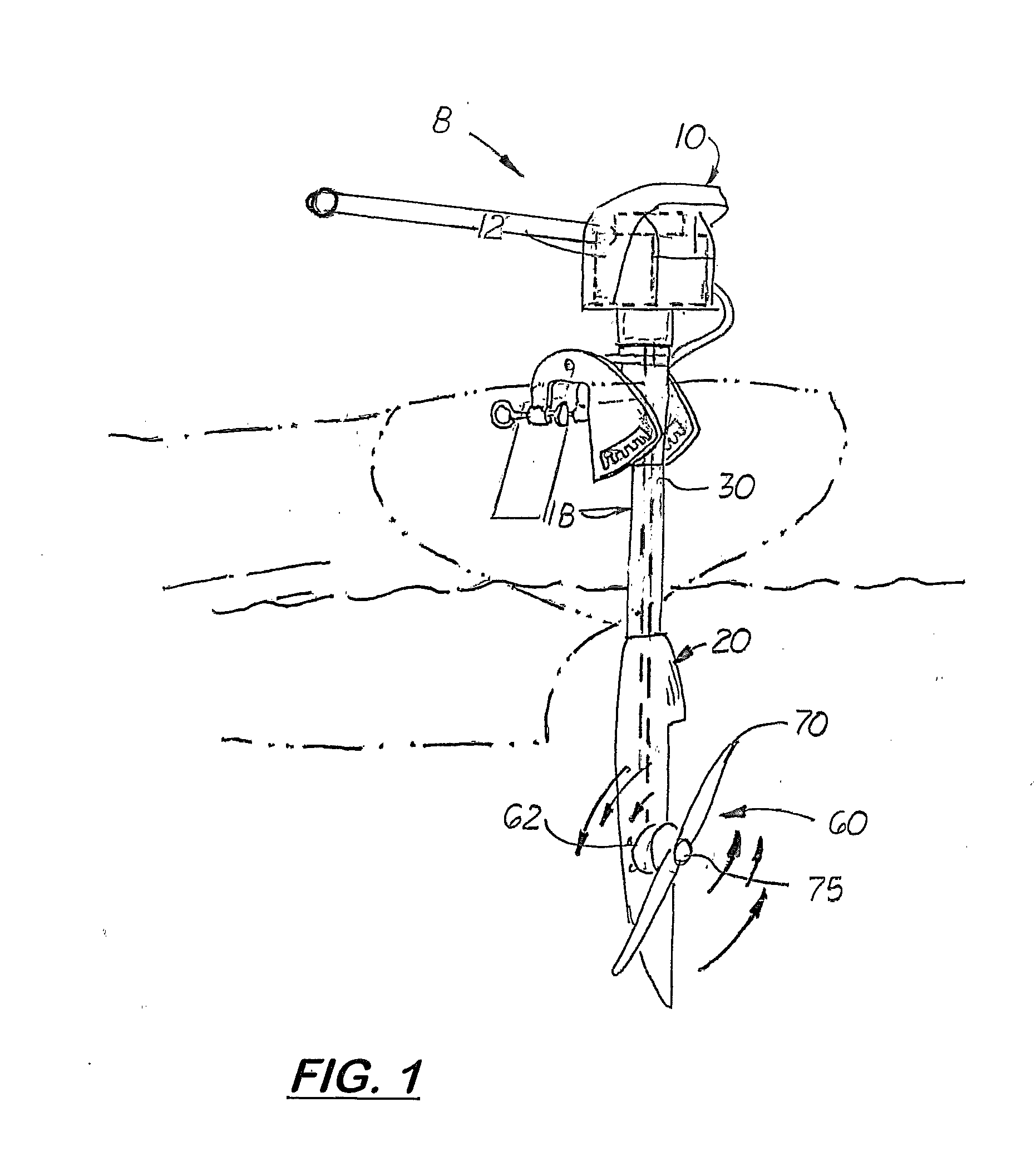 Electric Outboard Motor Transom Clamping System