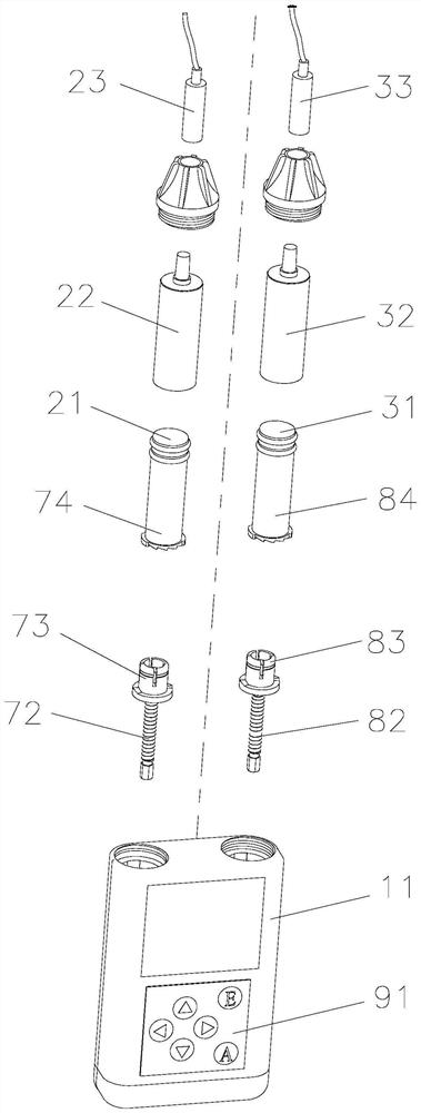 Double-cavity injection device