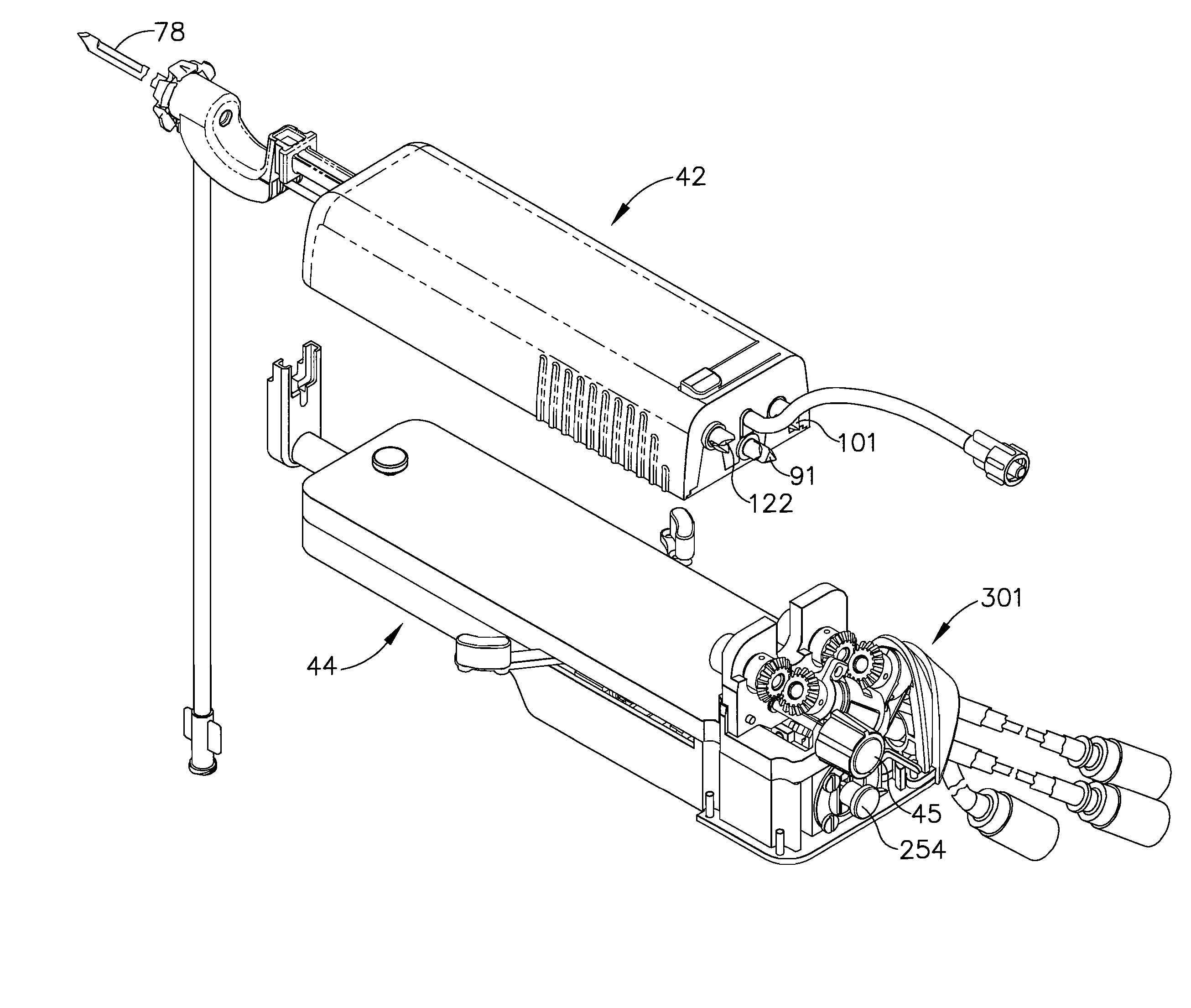 Remote thumbwheel for a surgical biopsy device