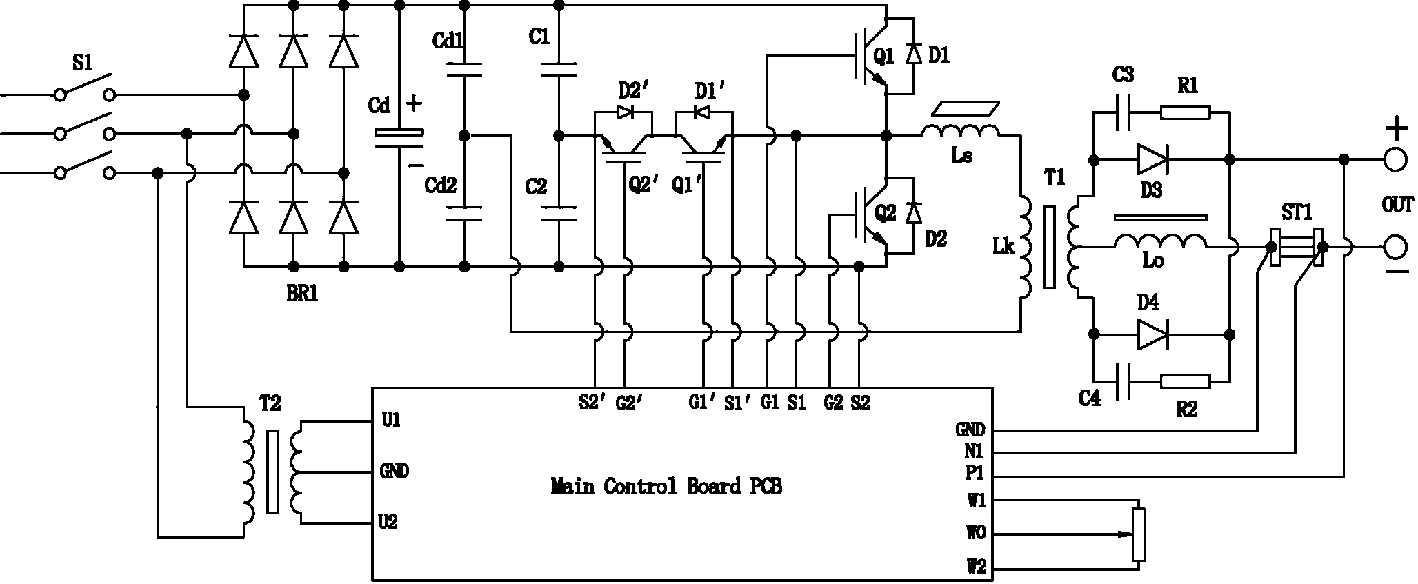 Generalized active soft-switching inversion type welding and cutting power circuit