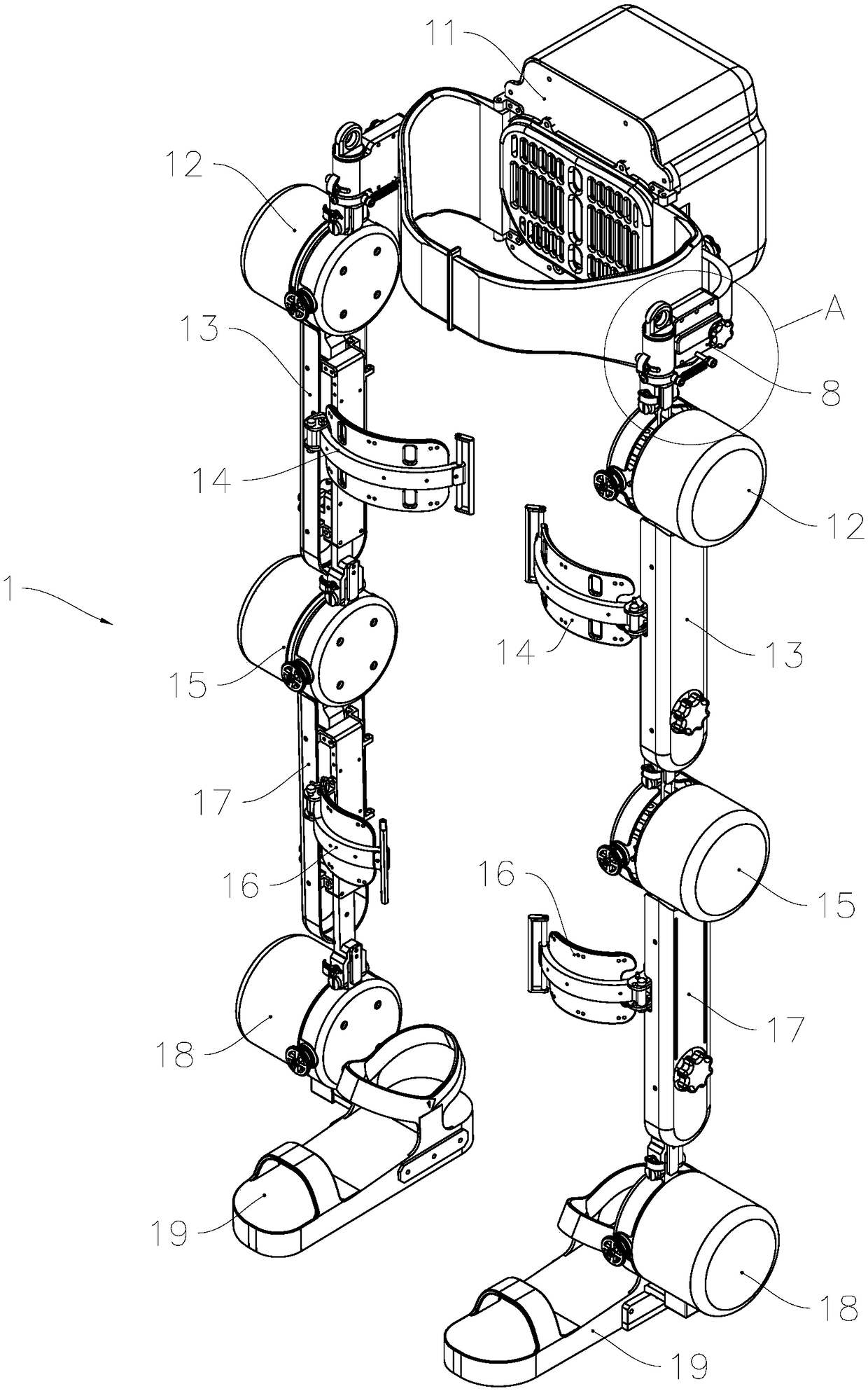 Lower limb rehabilitation external skeleton system and drive-driven adjustable joint thereof