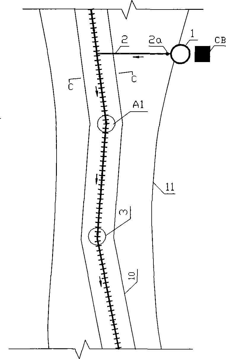 Injecting flow guiding silt-proof method