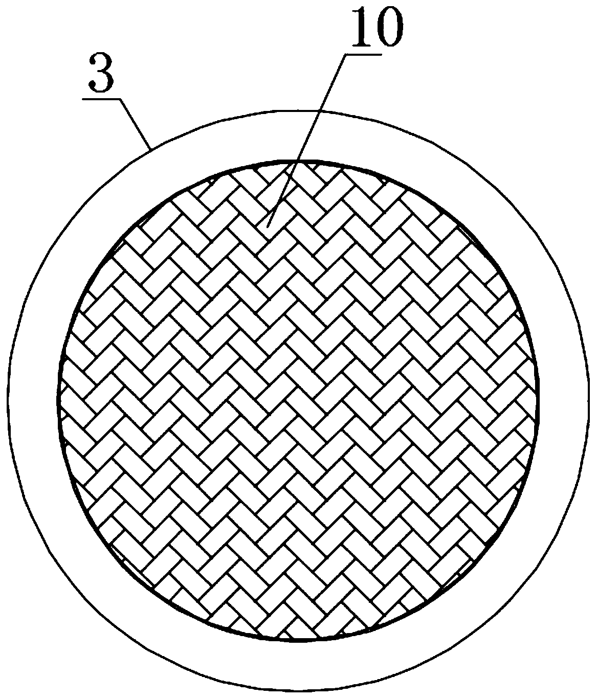 Semi-finished product filtering device for liquid cosmetics