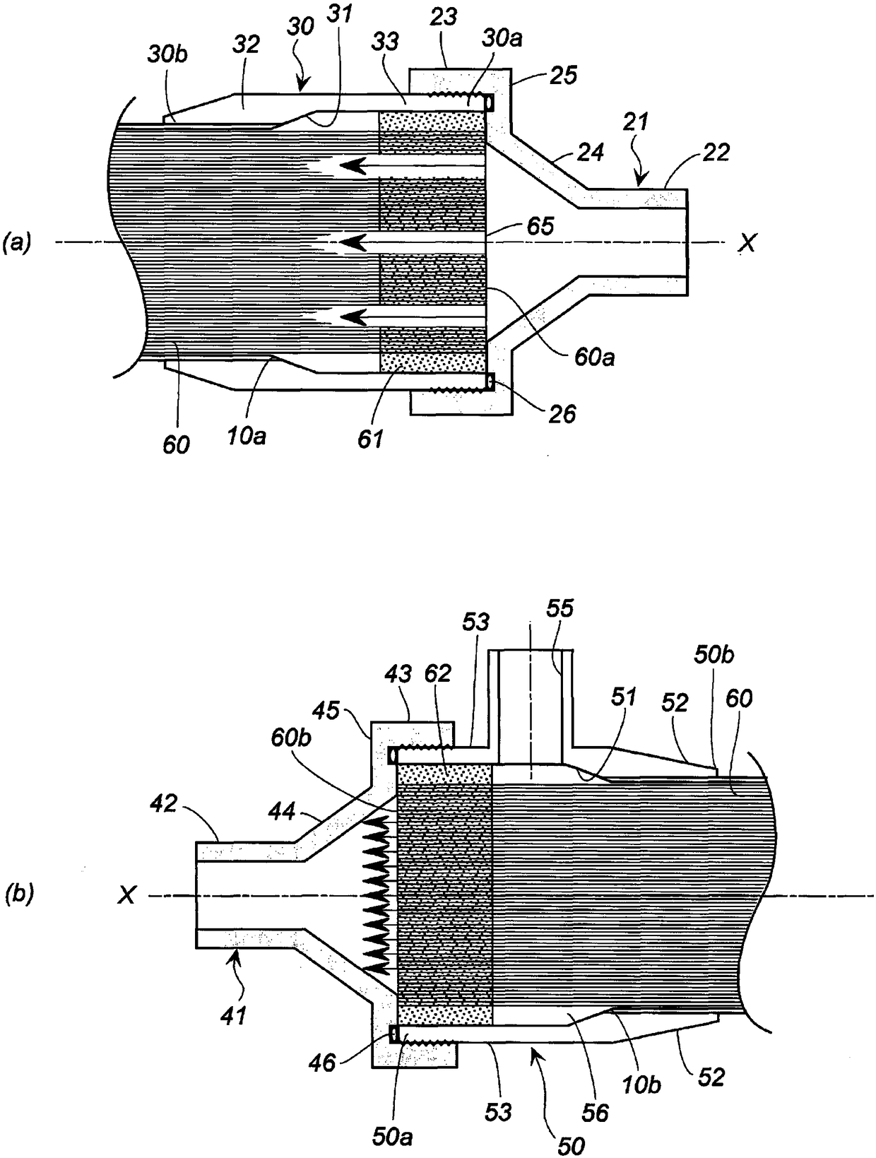 External-pressure-type hollow fiber membrane module