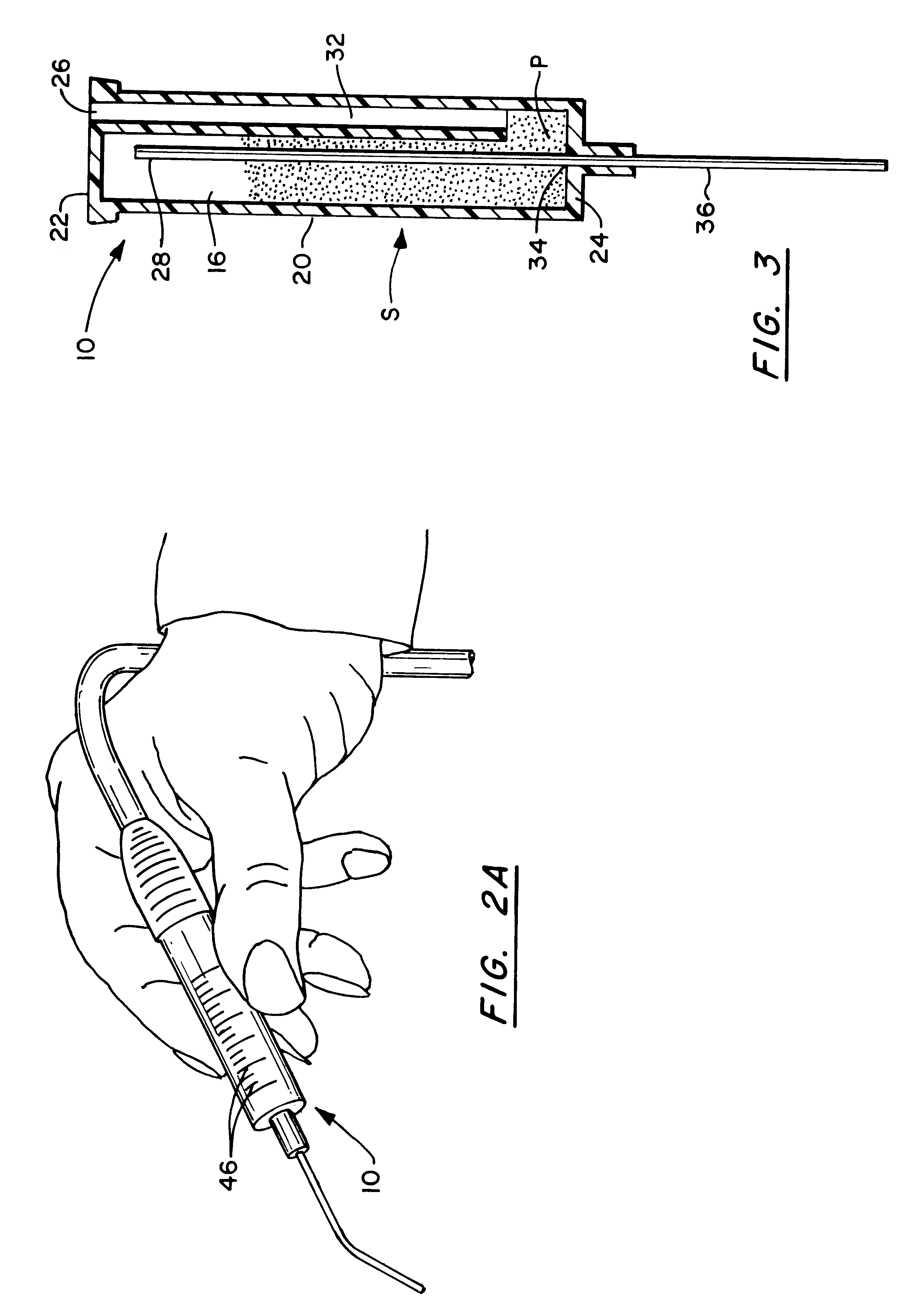 Handheld apparatus for propelling particulate matter against a surface of a patient's tooth, and method