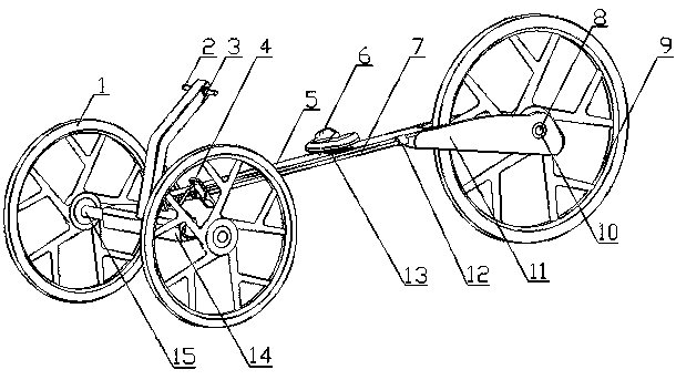 Chainless type three-wheeled rowing bicycle