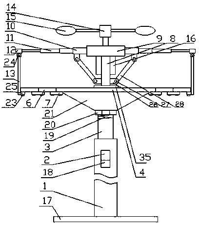 An overhead line tightening device