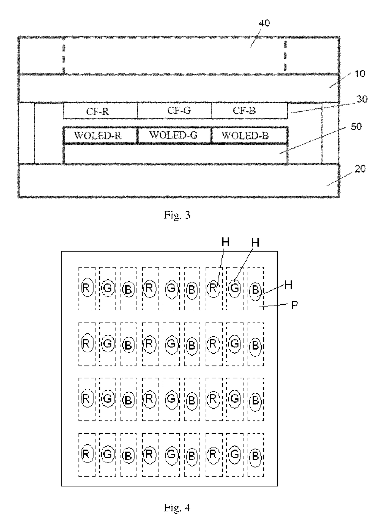 OLED display panel having opening zone for exposing sub-pixel sub-regions, and method for manufacturing the same