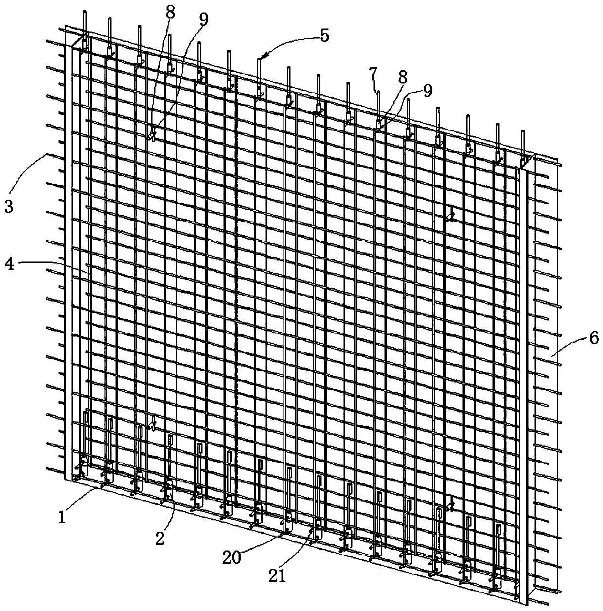 Assembled standard layer module and standard layer construction method combining dry and wet processes