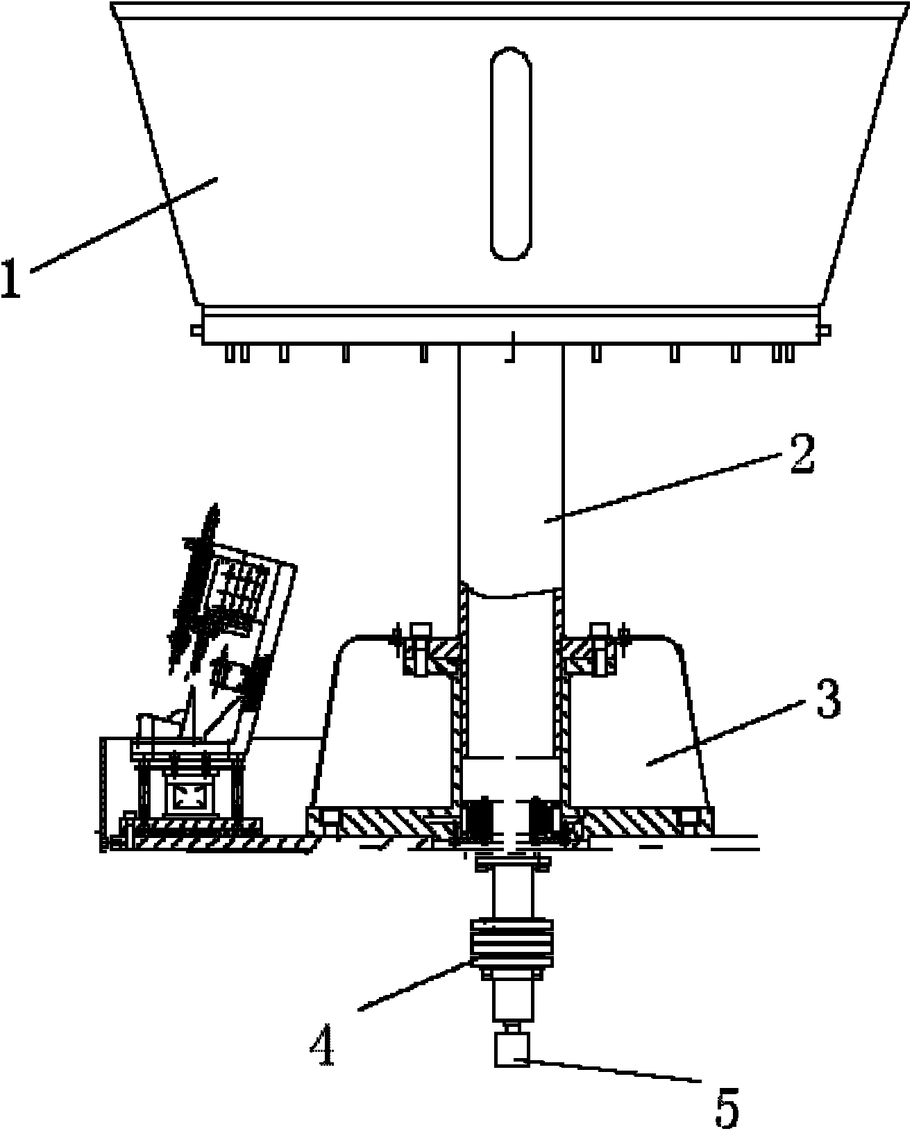 Power transmission mechanism used for sand filling machine