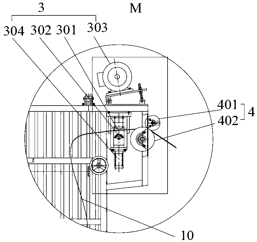 Automatic sectional material storage device
