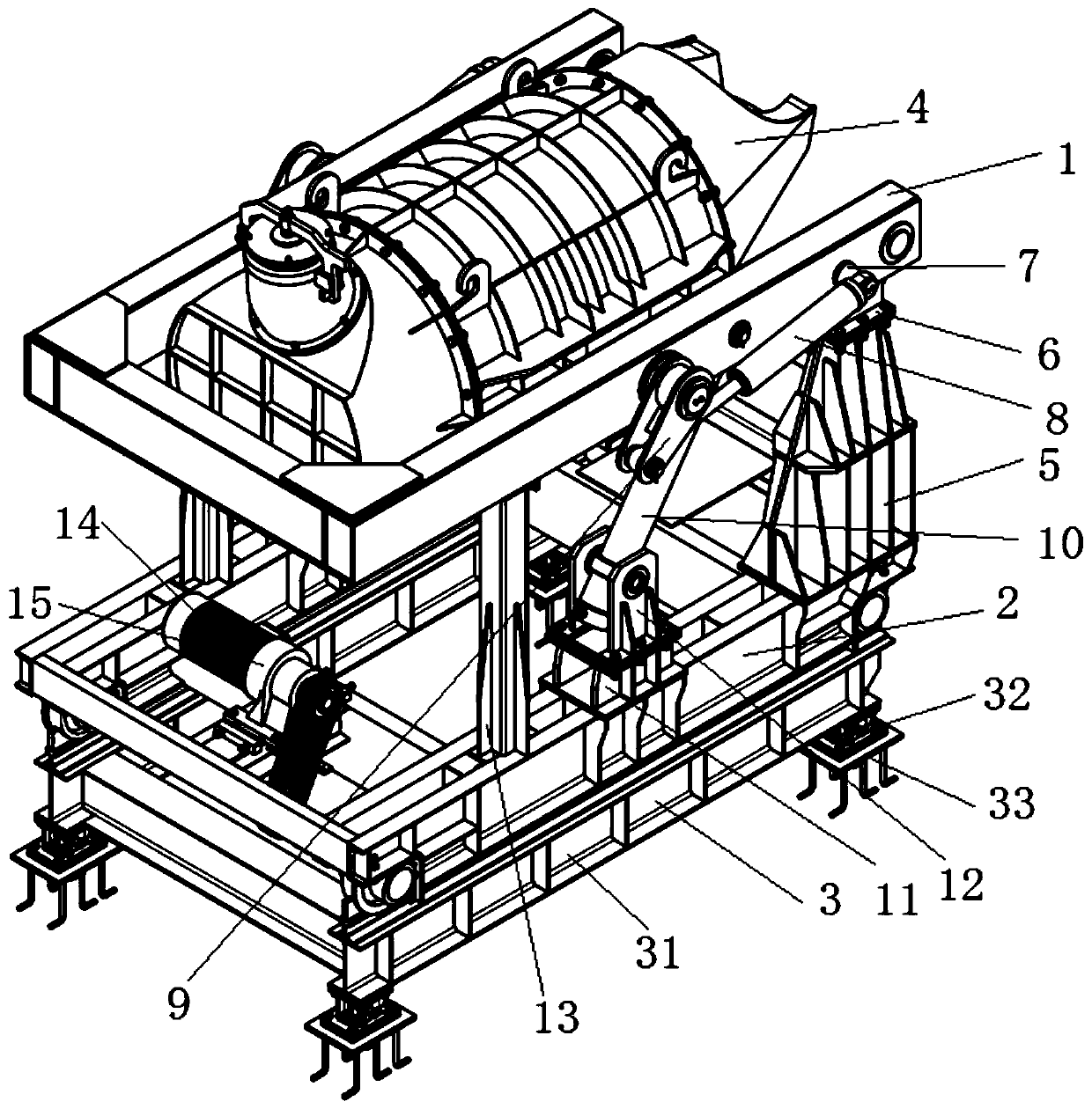 Pure magnesium molten iron spheroidizing station and control method thereof