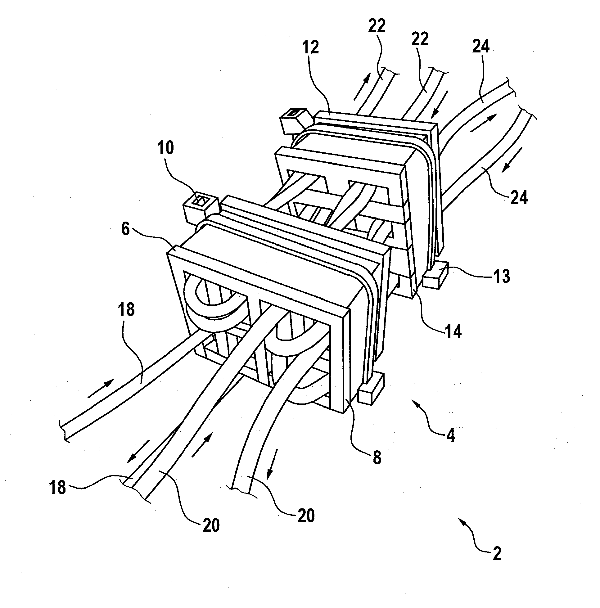 Coupling device for a multi-phase converter
