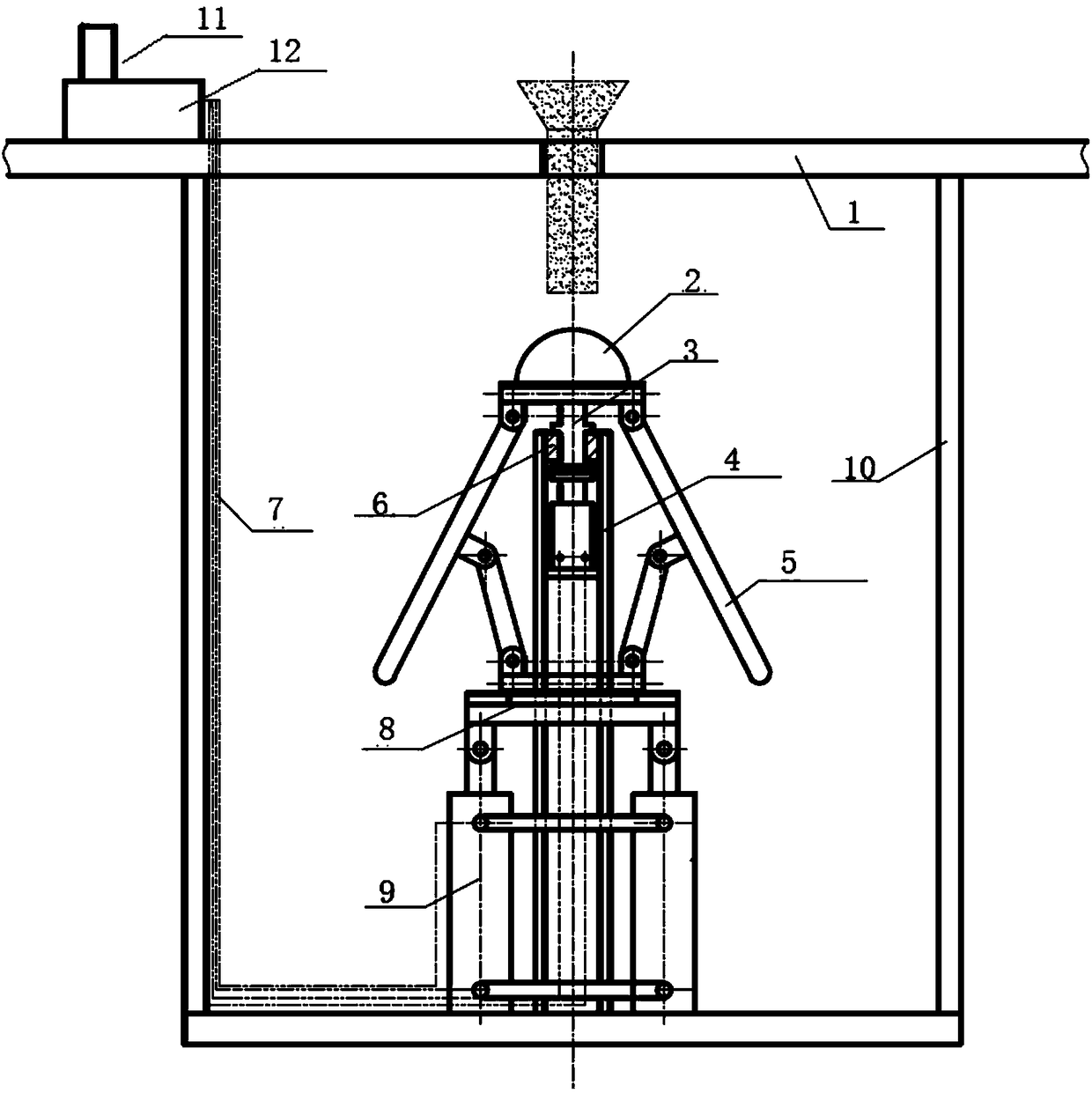 A kind of storage silo blanking and distributing device