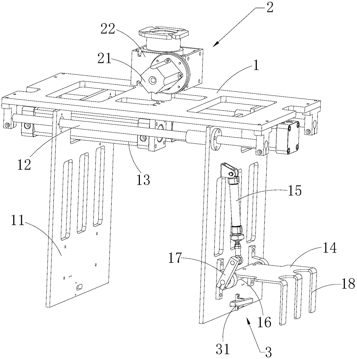 Manipulator for stacking and stacking machine