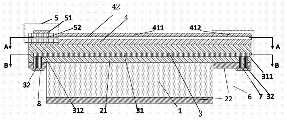 Single-light-source implantable nerve multipoint synchronous interaction chip and preparation method thereof