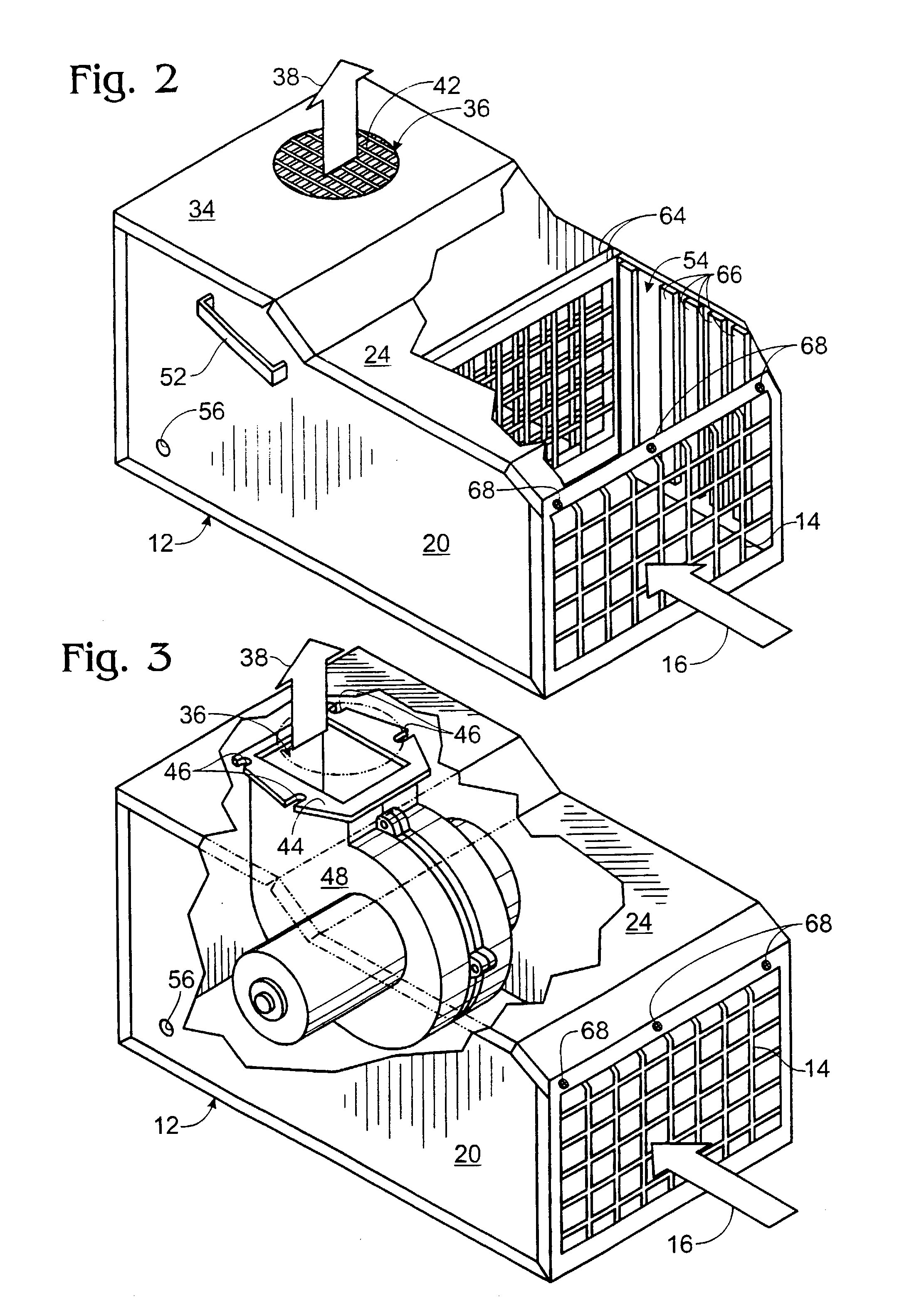 Portable motor vehicle cabin air purifier